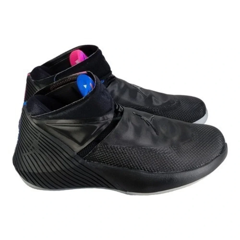 Jordan Mens Sz 9.5 Why Not Zer0.1 Black Pink Blast‎ Signal Blue Basketball Shoes